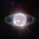 La imagen fue tomada con la NIRCam del Telescopio Espacial Webb y es la primera vez que se ve a Neptuno en infrarrojo